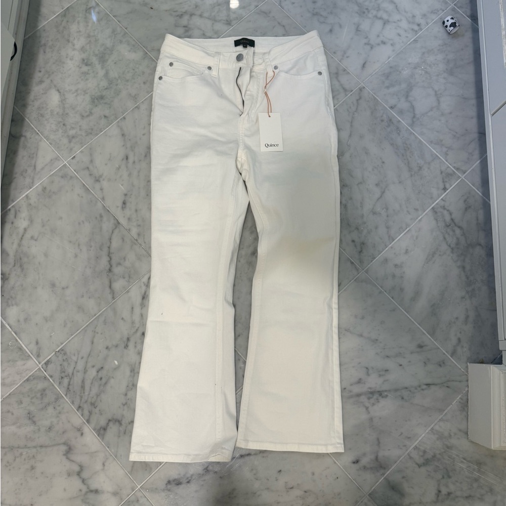 Quince Bella flare Women's White Jeans